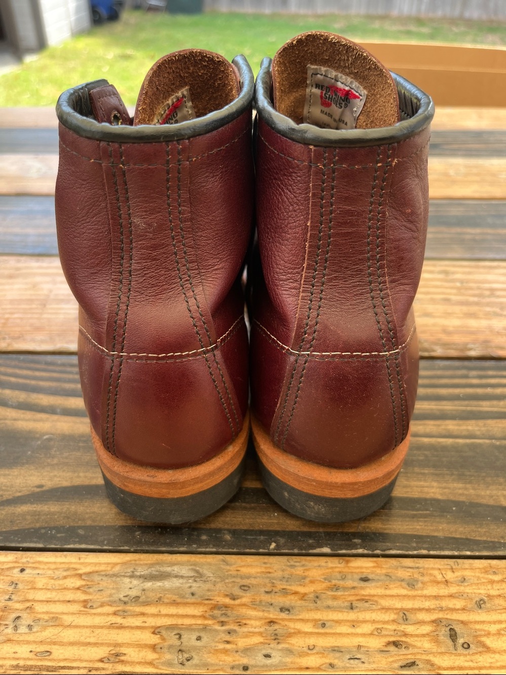 Red Wings Men size 7.5 red leather Ankle Boots woman 9 ( Euro 40) - Picture 3 of 9